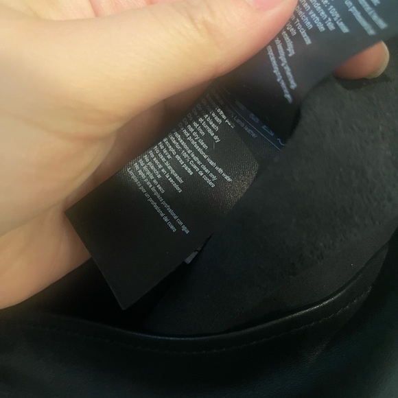 ba&sh Black Lamb Leather Wrap Top - Picture 5 of 6